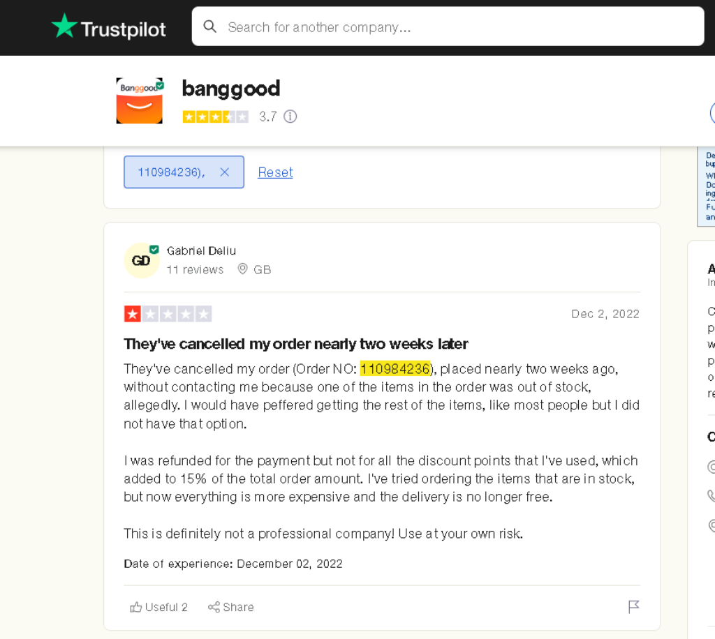 banggood-Trustpilot-review